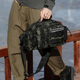 Mochila De Pesca De Nylon Multifuncional, Saco De Peito, Vários Compartimentos, Engrenagem Tática, Caminhadas, Camping, Pacote De Armazenamento Ao Ar Livre - Image 3