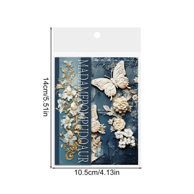 Suprimentos Multifuncionais para Artesanato: Papel Floral para Decoupage e Scrapbooking Tearable