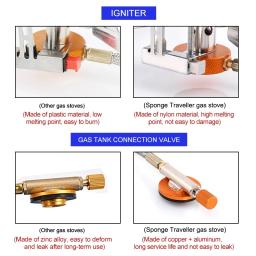 Fogão a gás de acampamento portátil, Fogão dobrável ao ar livre, Equipamento turístico para cozinhar, caminhadas, piquenique, 3500W - Image 3