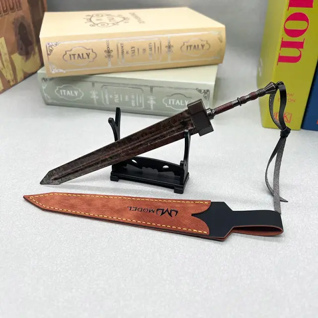 Espada Grande de Metal 22cm - Réplica Medieval 1:6 para Bonecas, Artesanato e Decoração - Brinquedo Perfeito para Meninos - Ideal para Dropshipping e Atacado