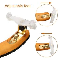 Ombro Resto com Pés de Borracha de Silicone para Violino, pés ajustáveis, espuma Padding, Shoulder Mount, 4, 4 - Image 3