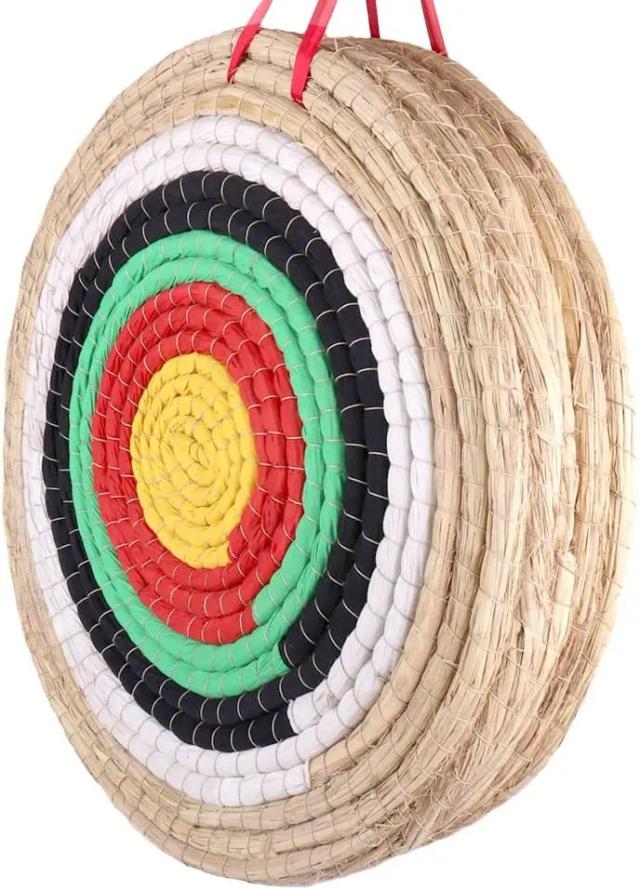 Alvos de Tiro com Arco Tradicional: Três Camadas Coloridas em Palha Sólida para Prática de Tiro