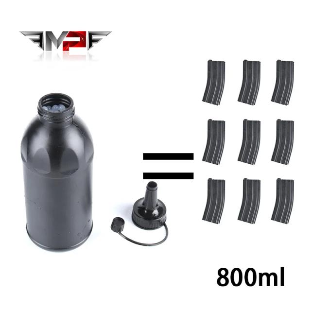 Armazenamento Rápido para Bolas de Airsoft: Garrafa com Funil para Carregador de 6mm e Recarga de Paintball