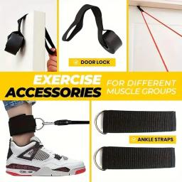 Conjunto de faixas de resistência elástica para o exercício, 11pcs, equipamentos de fitness portátil, tornozelo cinta, expansor peito - Image 5