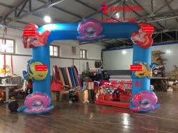 Arco arco-íris porta inflável decoração publicidade materiais decoração festa adereços personalização - Image 3