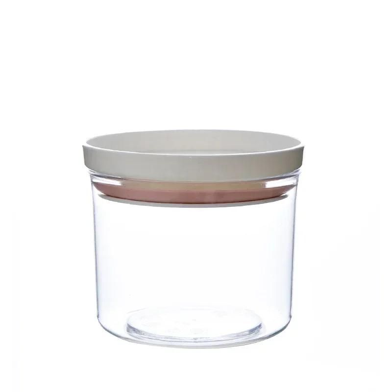 1/2 pçs caixa de armazenamento de cotonete de algodão maquiagem organizadores de jóias redondo transparente acrílico jar banheiro cosméticos organização doméstica - Image 1