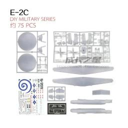 1/72 modelo de avião dos estados unidos E-2C hawkeye aerotransportado aviso precoce modelo de montagem de aeronave brinquedos militares diy - Image 4