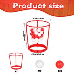 Ajustável Basketball Hoop Net para crianças e adultos, 2 jogadores, interior, ao ar livre, pai, criança, engraçado esporte brinquedo sensorial, cabeça Hoop, 2 pcs - Image 6