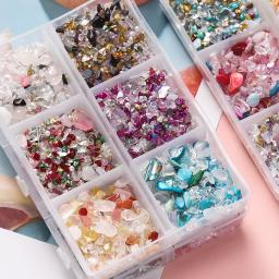 60 g/caixa de vidro misto cristal pedra esmagada resina epóxi enchimentos material para diy resina jóias fazendo acessórios artesanato da arte do prego - Image 2
