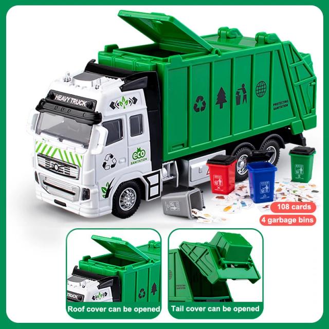 Liga de engenharia Veículo de Saneamento Brinquedo com Inertia Pull-back para Crianças