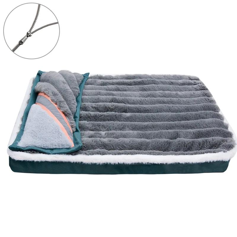 Cama anti-rasgo para cães e gatos, tapete de dormir, travesseiro canil, colchão mordida, piso quente, tamanho grande, inverno - Image 1