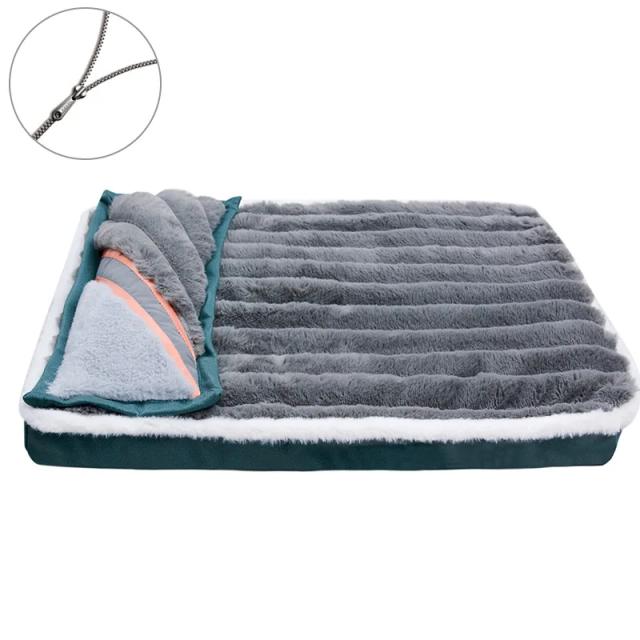 Cama anti-rasgo grande para cães e gatos: colchão confortável com travesseiro aquecido para o inverno