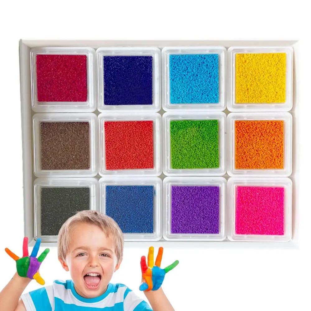 Kit de pintura de dedo seguro para crianças, arte de pintura artesanal para crianças, artesanato engraçado para meninos e meninas, 24 cores - Image 1