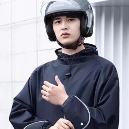Capa de chuva de uma peça para motocicleta elétrica, roupa de ciclismo masculina, poncho de chuva longo de corpo inteiro, equipamento de chuva ao ar livre - Image 3