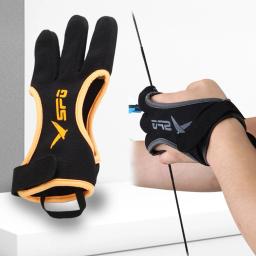 3 dedo arco luvas para uso ao ar livre, design ergonômico, ajustável, antiderrapante, protetor, acessórios de tiro com arco - Image 2