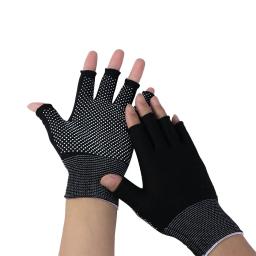 Antiderrapante luvas de pesca primavera verão gelo fresco respirável protetor solar antiderrapante aberto/metade dedos ciclismo esporte luvas - Image 4