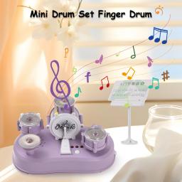 Mini portátil Finger Drum Set Toque instrumento de percussão Mesa Artesanato Melhorar a densidade da mão Múltiplos modos - Image 1