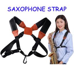 Adulto criança sax macio cinta gancho saxofone pu alça de ombro saxofone cinto para alto tenor soprano saxofone - Image 1