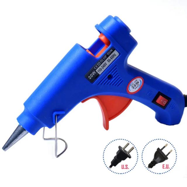 Pistola de Cola Quente Oimg 20W: Mini Ferramenta Industrial e Doméstica com Temperatura Ajustável para Varas de Cola de 7mm