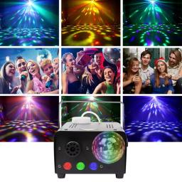 Controle Remoto Fog Machine, LED RGB Light, Magic Efeito pequeno, Máquina de fumaça, Disco, KTV, Party Club, Bar, Event Show, 3in 1, 600W - Image 4