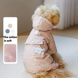 Roupa de quatro patas de algodão, pode tração fora do bolso, peluche por urso, roupa para cães pequenos, Pet Shop, inverno - Image 1