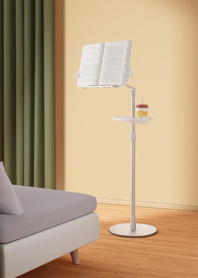 Suporte de chão ajustável para leitura de livros e documentos – ideal para partituras, receitas e tablets