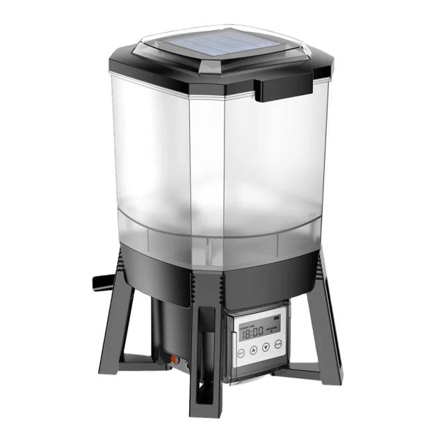 Alimentador Automático Programável Sunsun CFF-206 para Peixes de Aquário com Painel Solar Integrado