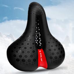 Absorção de choque Oversized MTB Bike Saddle, Impermeável, Confortável, Oco, Respirável, Almofada de ciclismo, Peças de reposição - Image 3