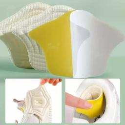5 pares palmilhas para sapatos remendo almofadas de calcanhar para sapatos esportivos tamanho ajustável pés almofada palmilha protetor de calcanhar adesivo traseiro almofada de sapato - Image 2