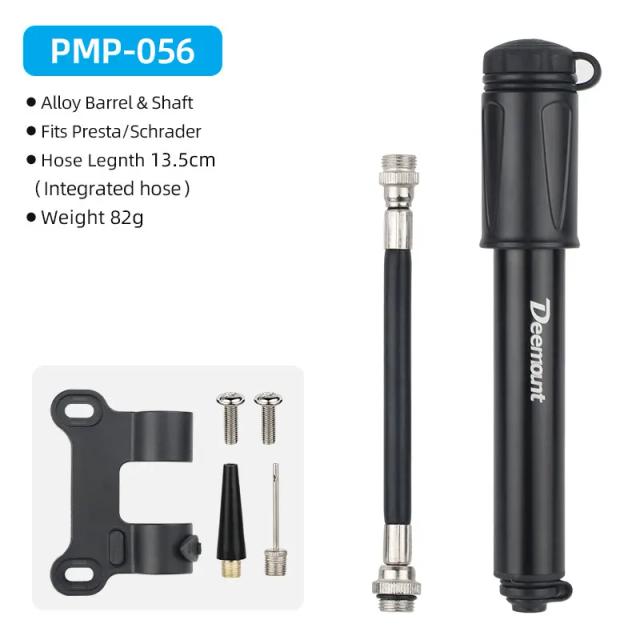 Bomba de Ar Compacta para Bicicletas de Alumínio - Inflador para Pneus MTB e Estrada, Compatível com Válvulas Presta e Schrader, Até 100 PSI