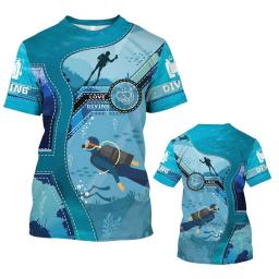 Love SCUBA-camiseta de mergulho masculina, tops esportivos, impressão 3D, mergulho, explorar oceano, camisetas gráficas, camiseta unisex de ginástica ao ar livre, moda - Image 5
