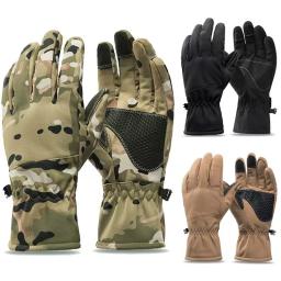 Luvas impermeáveis de camuflagem tática para homens, tela de toque, caça, esqui, acampamento, ciclismo, esportes, inverno, quente - Image 2