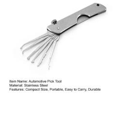 Conjunto de seleção de fechadura compacta, substituição de chave, porta versátil, chaves abertas, resistente à ferrugem, conveniente, gancho de seleção automotiva, ferramenta de reparo de carro - Image 2