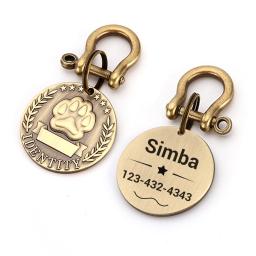 Etiquetas personalizadas para cães e gatos, placa de identificação gravada para animais de estimação, placa de identificação anti-perdida - Image 1