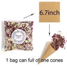 Confete Titular Cones para Casamento e Valentine, Biodegradável Flower Toss Cones, Nomes e Datas Personalizados, Personalizado - Image 3