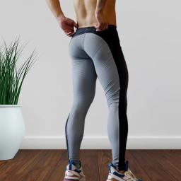 Calças de compressão calças esportivas para homens treino correndo baselayer ativo legal seco leggings ginásio bottoms - Image 1