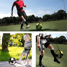 Treinador De Chute De Futebol Ajustável, Bola De Futebol, Prática Solo, Equipamento Auxiliar, Treinador Esportivo, Assistência Cinto Elástico - Image 2