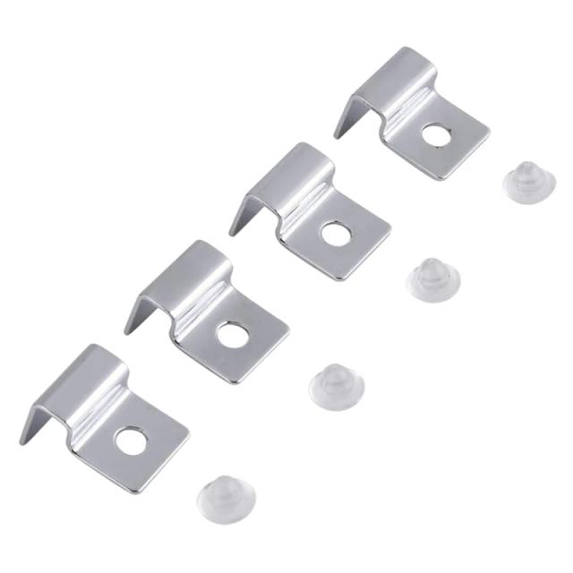 Suporte Multifuncional para Aquário: Clipes de Aço Inoxidável para Tampas de Vidro, 4 Peças para Vidros de 6mm, 10mm e 12mm