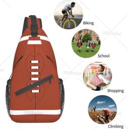 Bolsa tipo estilingue de futebol americano Bolsa de peito Bolsa crossbody de futebol americano para homens e mulheres - Image 5