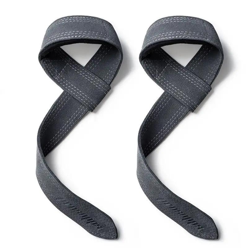 Pesos de couro antiderrapante para levantamento de peso, correias de pulso para fitness, treinamento de musculação, levantamento de ginástica, levantamento, elevador, 4mm, 1 par - Image 1