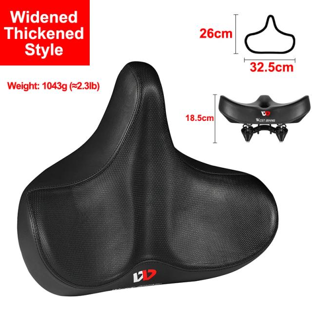 West Biking Selim Oco Ampliado Ergonômico Couro PU MTB Estrada Conforto Superior