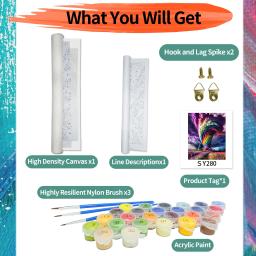 DIY Paint By Numbers Kit para Adultos, Tornado, Acrílico, Pintura a Óleo Digital, Arte sobre Tela, Home Decor, Presente, Sem Moldura - Image 5