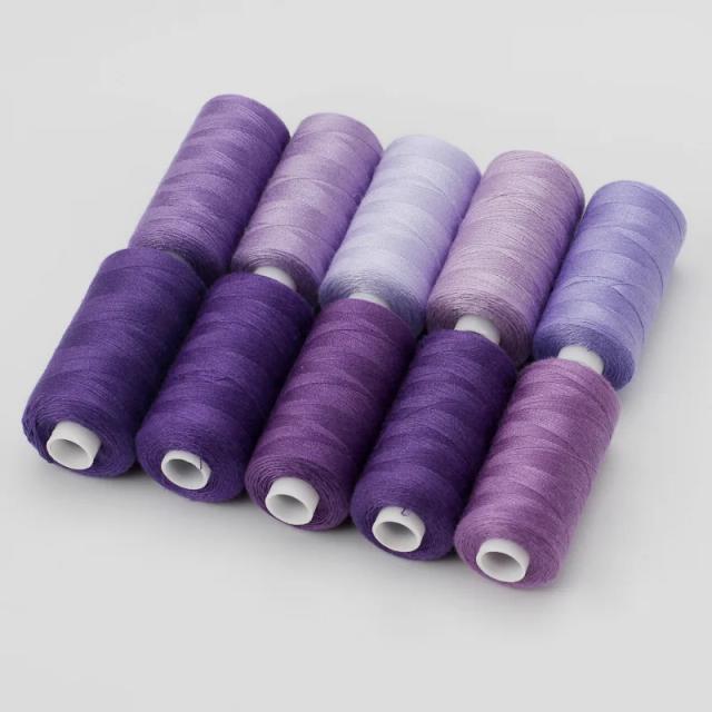 Linha de Costura Poliéster 402 10 Rolos 400 Jardas