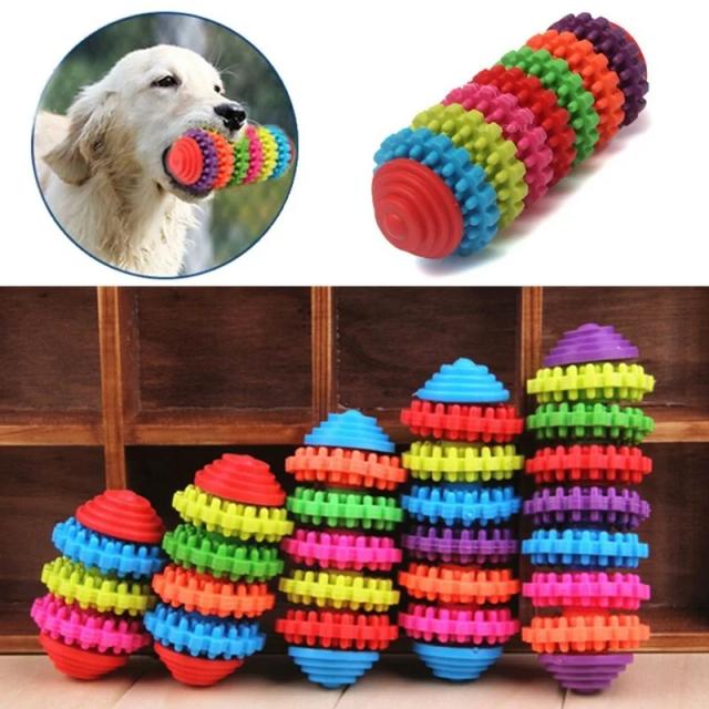 Brinquedo Durável de Borracha para Filhotes: Mastigador Dental para Cães e Gatos - Saúde das Gengivas e Dentes Saudáveis