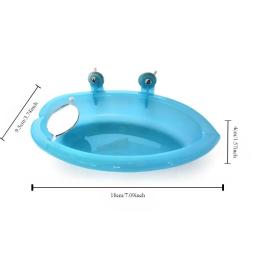 Gaiola De Banho De Pássaro Espelhado Com Espelho, Bacia Do Papagaio, Suprimentos De Chuveiro, Brinquedos Papagaio, Acessórios Para Animais De Estimação - Image 6