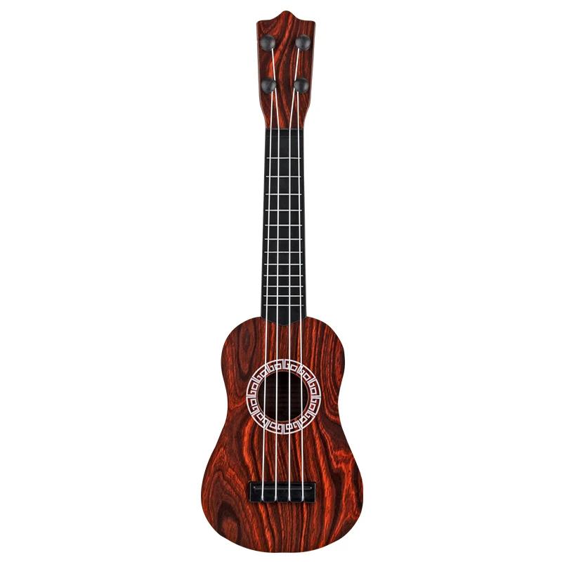 Guitarra Ukulele Clássica com Pás para Crianças, Instrumento Musical, Aprendizagem Educacional Precoce, Atrações Ajustáveis, 2 Cores - Image 1