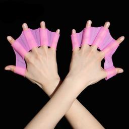 Nadadeiras de silicone para homens e mulheres, luvas de dedo, equipamento de pás, dedo nadadeira, esporte de piscina, treinamento profissional, criança - Image 5