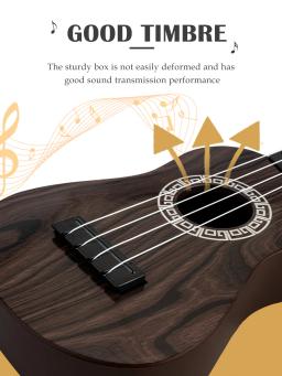 Guitarra Ukulele Clássica com Pás para Crianças, Instrumento Musical, Aprendizagem Educacional Precoce, Atrações Ajustáveis, 2 Cores - Image 4