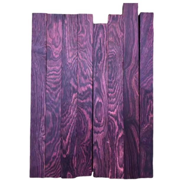 Artigos de Artesanato em Madeira de Pêssego Roxo Natural - Esculturas DIY de Alta Qualidade com Núcleo Roxo, Comprimento de 300mm