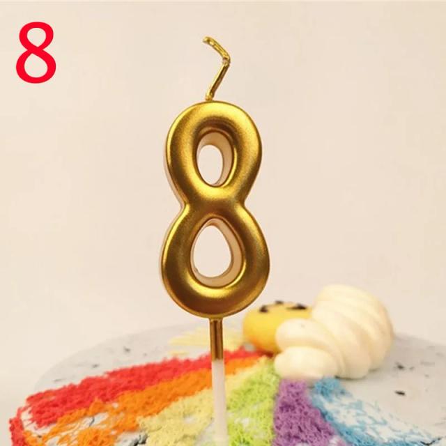 Velas de Nascimento Coloridas para Crianças - Decoração de Aniversário com Números de 0 a 9